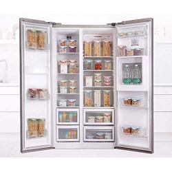 Home Kitchen Sealed Container Airtight Fridge Bottle Scale Storage Box Grain Beans Rice Grain Cereal Snack Jar Dried Fruit Cans,240ml,Pink
