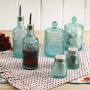 The Pioneer Woman Adeline 6-Piece Condiment Set in Turquoise bundle with The Pioneer Woman Turquoise Glass Cookie Jar