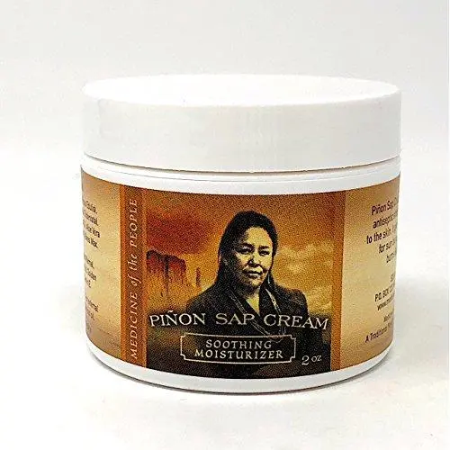 Navajo Medicine of the People Pinon Sap Cream - Sunburn, Burns (including radiation burns), Minor Cuts, Scrapes, Rough-Dry Hands & Feet 2oz. Navajo Medicine of the People Pinon Sap Cream - Sunburn, Burns (including radiation burns), Minor Cuts, Scrapes, Rough-Dry Hands & Feet 2oz.