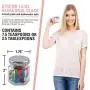 1,5 oz Hexagon Mini Glasbehälter mit Silberverschlüssen und Etiketten (Pack von 24)