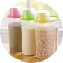 Plastic Food Kitchen Container Sealed Crisper Grains Tank Storage Kitchen Sorting Rice Storage Box Container Jars,Yellow,2.5L
