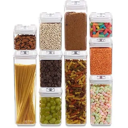 Contenants de Rangement Alimentaire Sec - 10 Pièces – Étanchés à l’Air