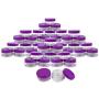 Beauticom 5G/5ML Round Clear Jars with Purple Lids for Cosmetics, Medication, Lab and Field Research Samples, Beauty and Health Aids - BPA Free (Quantity: 200 Pieces)