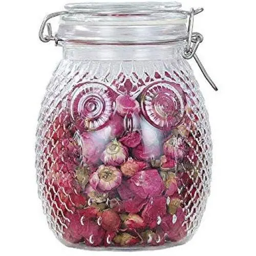 1 Teil Eulenmuster Glasbehälter, wasserdicht, Lebensmittel-Aufbewahrungsbehälter, Glasbehälter, mit versiegelnden Deckeln für Tee, Kaffee, Bohne, Kekse, Mehl, Zucker, Gewürze, 37 oz
