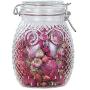 Danmu 1Pc Leak-Proof Owl Pattern Glass Jars Food Storage Jars Glass Canister Storage Jar Trigger Airtight Lids Tea Coffee Bean Jar Cookies Flour Sugar Candy Spice Container 37oz