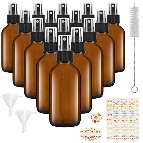 Bouteilles Vaporisateur en Verre 4 OZ, SHOWFULL Bouteilles Vaporisateur Ambrées avec Pulvérisation Fine pour Ingrédients Liquides (15 Pack) Bouteilles Vaporisateur en Verre 4 OZ, SHOWFULL Bouteilles Vaporisateur Ambrées avec Pulvérisation Fine pour Ingrédients Liquides (15 Pack)