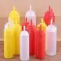 Essig- und Gewürz-Behälter – Pen Food – 8/12/16/24oz Squeezable Kunststoff-Ketchup- und Senf-Flaschen, mehrgrößige Essig- und Öl-Aufbewahrungsvorrichtungen