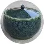 Bouteilles et Crock de Rangement Alimentaire en Céramique Cylindre de Riz Chinois Retro Cuisine, Résistant à l'Humidité et aux Insectes, Fabrication Artisanale 10kg 20kg (Couleur : Vert, Taille : 34x32cm)