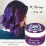 Botabay Unisex Hair Color Dye Wax Styling Cream Mud, Natural Hairstyle Pomade, Temporary Hair Dye Wax for Party, Cosplay & Halloween, 4.23 oz (Purple) …