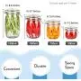 Najer 4-Piece Glass Preserving Jar Set - Kitchen Food Storage Container - Sealed Jar with Lid - Candy Storage, Coffee Beans, Pet Food, Cookies, Swear Jar and More