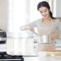 Hemoton Plastic Jars with Lids Clear Plastic Stackable Empty Jars Storage Containers for Bathroom Kitchen Storage of Dry Goods, Creams and More