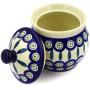 Polish Pottery 5?-inch Jar with Lid (Peacock Leaves Theme) + Certificate of Authenticity