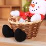 77JOK Christmas Storage Box Christmas Candy Storage Basket Xmas Party Decoration Jar Storage Gift - Santa Snowmen Elk Designs Candy Basket for Candy Cookie Chocolate 5.96.7 inch (D)