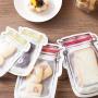 Walmeck Reusable Food Storage Bags, Jar Shaped Zip-Lock Food Fresh-Keeping Bag for Biscuits Snacks