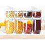 YTF-Food storage tank, plastic easy to clean transparent storage container, kitchen cabinet refrigerator sealed cans 3 sets