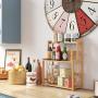 Bamboo Spice Rack Bottle Jars Holder Countertop Storage Organizer 3-Tier Adjustable Slim Shelf for Kitchen Bathroom Bedroom