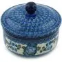 Polish Pottery Jar with Lid 5-inch Blue Poppies Polish Pottery Jar with Lid 5-inch Blue Poppies