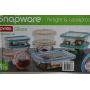 Snapware: 18PC Total Solution Pyrex Glass Food Keeper Set - Featuring Write N Erase Lids - 18PC - 18-Piece Set.
