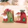 BLagenertJ Christmas Linen Pouch Biscuits Candy Gift Bag Storage Pouch for Xmas Children Supplies Snowman