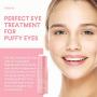 VieBeauti Cooling & Glowing Eye Balm – Hydrating Eye Cream Reduces Puffiness, Discoloration and Wrinkles with Nutrient-Rich Botanicals and Vitamin E – Visible Results in 1 Use (0.35 oz) Pink