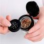 DUDDP Storage Spice lar set Reusable Jar Glass Rotating Seasoning Cans Set, A Set of 6, Multiple Kinds Holes