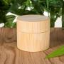 Natural Bamboo Refillable Bottle 5/10/15/20 30/50ml Cosmetics Jar Box Makeup Cream Storage Pot Container Round Bottle Portable (Size : 20ml)