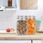 UPKOCH BESTONZON 2PCS Food Storage Containers 1.5L Airtight Glass Storage Jars with Leak Proof Silicone Gasket and Clip Top Lid for Storing Sauce Beverage Tea Candy Rice Millet UPKOCH BESTONZON 2PCS Food Storage Containers 1.5L Airtight Glass Storage Jars with Leak Proof Silicone Gasket and Clip Top Lid for Storing Sauce Beverage Tea Candy Rice Millet