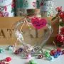 Mini Herz-Form Glasflaschen Aufbewahrungsgläser mit Korken, ideal für Kindergeschenke