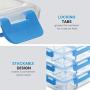 Glass Meal Prep Containers 3-Compartment - 3-Pack 32 Oz. Freezer to Oven Safe Airtight Food Storage Container Set with Hinged Locking Lids BPA Free, Great On the Go Portion Control Lunch Containers