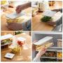 Stackable Food Storage Containers With Airtight Lids,Airtight Food Storage Canister With Vacuum Valve Design,Storage Jars Airtight Plastic,Lunch Box,Save Space,Good Sealing,500ML