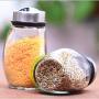 DUDDP Storage Spice lar set Reusable Jar Kitchen Seasoning Jar Set of 6,Home Glass Pepper Bottle with Hole,Salt Shaker,Rotary Glass Cruet Seasoning Jar,Kitchen supplies