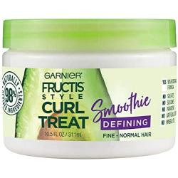 Garnier Fructis Style Curl Treat Defining Smoothie for Fine to Normal Curly Hair, 10.5 Ounce Jar