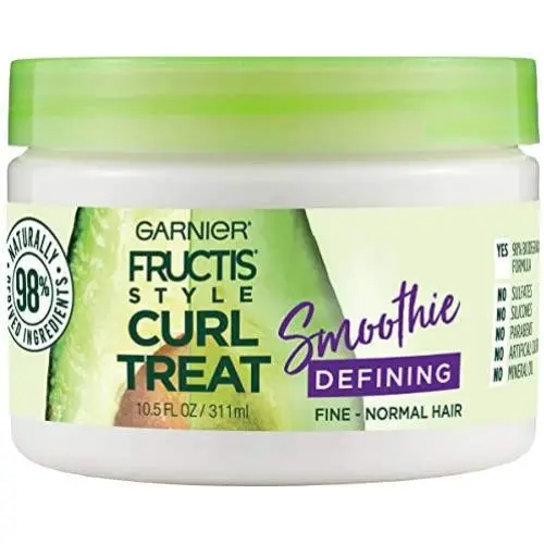 Garnier Fructis Style Curl Treat Définissant Smoothie pour Cheveux Bouclés Fins à Normaux, 280 ml Garnier Fructis Style Curl Treat Définissant Smoothie pour Cheveux Bouclés Fins à Normaux, 280 ml