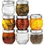 Ball Regular Mouth Mason Jars 8 oz, Set of 8 Canning Jars, with Airtight lids & Bands - Safe For Canning, Fermenting, Pickling, Storage - Beverages & Decor. Toxin Free. + SEWANTA Jar Opener
