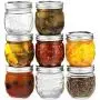 Glasbehälter, Regular Mouth, 8 oz, Set of 8, mit Schraubdeckeln und Bändern – Sicher für Einmachen, Fermentieren, Einlegen, Lagerung – Für Getränke und Dekoration. Toxinfrei. + SEWANTA Deckelöffner