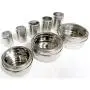 ToolUSA Toolusa Set Of 8 Piece Stainless Steel See-through Containers For Food Or General Storage: KIT-UT10 ToolUSA Toolusa Set Of 8 Piece Stainless Steel See-through Containers For Food Or General Storage: KIT-UT10