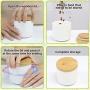 TNKML Ceramic Food Storage Tank Sealed Food Storage Tank, Portable Ceramic Food Storage Tank, With Storage Bag And Wooden Cover For Seasoning Tank White