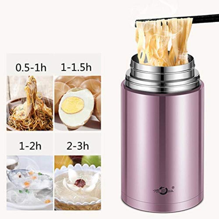 BWTDC Food Jar Stainless Steel Lunch Thermos Simple Modern Vacuum Insulated  Flask Leak Proof Kids Food