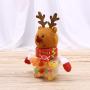NUOBESTY 3pcs Christmas Candy Jar Food Storage Container Christmas Reindeer Elk Clear Plastic Gift Bottle Holder Container Box Xmas Holiday Party Decoration Ornament