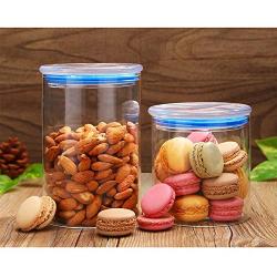 WANGLXST Food Storage Container, Dried Fruit Bottle, Good Sealing, Heat-Resistant Borosilicate Glass Sealed Cans, Storage Jar, Sealed Bottle, Blue