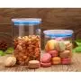 WÄNDLUNG Food Storage Container, Getrocknete Frucht Flasche, Gute Abdichtung, Heat-Resistant Borosilikat Glas Verschlussbehälter, Aufbewahrungsglas, Verschlussflasche, Blau