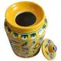 Pot Jar en Céramique Artisanale 500 ml – Art Céramique Bleu – Contenant Décoratif Jaune pour Cuisine, Idéal pour Stocker Noix/Snacks/Épices/Cornichons/Desserts Pot Jar en Céramique Artisanale 500 ml – Art Céramique Bleu – Contenant Décoratif Jaune pour Cuisine, Idéal pour Stocker Noix/Snacks/Épices/Cornichons/Desserts
