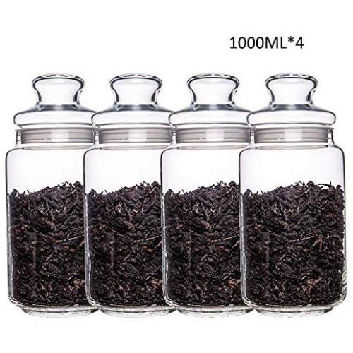 Glass Sealed Jars, Kitchen Household Grain Storage Tanks, Storage Jam/Honey/Coffee/Flower Tea