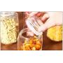 Kitchen Food Storage Jar Airtight Food Storage Spice/Storage Jar 3 Round Transparent Glass Spice Bottles With Transparent Glass Lids Airtight Dry Food Storage Spice Container Set 1700ML