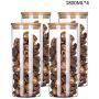 Glass Sealed Jars, Kitchen Household Grain Storage Tanks, A Pack Of 4