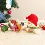 3er Weihnachtscandy-Glasbehälter mit Santa, Schneemann und Rentier - Weihnachtsgeschenkelösung für Süßigkeiten & Snacks (3er-Set)
