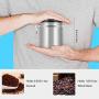 Lazmin Coffee Container Airtight, Stainless Steel Vacuum Sealed Kitchen Sotrage Canister for Coffee with CO2 Valve(Silver)