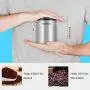 Lazmin Coffee Container Airtight, Stainless Steel Vacuum Sealed Kitchen Sotrage Canister for Coffee with CO2 Valve(Silver) Lazmin Coffee Container Airtight, Stainless Steel Vacuum Sealed Kitchen Sotrage Canister for Coffee with CO2 Valve(Silver)