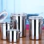 Cookie Jar Cereal Coffee Storage Containers Jar 304 Stainless Steel with Lids Airtight Bpa Free Large, Food Storage Containers for Kitchen Pantry Organization Canister Candy Bulk, 4-Pieces