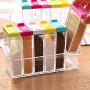 Kitchen Seasoning Bottles Jars Boxes Plastic Spice Lid Can Sugar Layers Storage Organizer Box Home Item,Color D